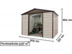 Domek ogrodowy blaszany Yardmaster 106TBSL - wymiary