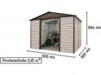 Domek blaszany na działkę Yardmaster 108TBSL - wymiary