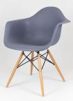 KR012F Mondi krzesło nowoczesny design ciemny szary drewno