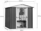 Yardmaster 67 AEYZ domek na narzędzia metalowy 2x2 Anthracite (4,4m2)