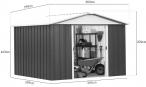 Yardmaster 1010 AEYZ Domek ogrodowy 3x3 Anthracite (9m2)