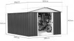 Yardmaster 1013 AEYZ Schowek ogrodowy na rowery 3x4 Anthracite (12m2)