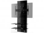 Wieszak panel na telewizor Meliconi Ghost Design 3000 Black - wizualizacja umocowania telewizora