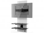 Wieszak panel na telewizor Meliconi Ghost Design 3000 White - wizualizacja z telewizorem