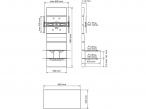 Wieszak panel na telewizor Meliconi Ghost Design 3000 White - wymiary