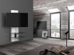 Wieszak panel na telewizor Meliconi Ghost Design 3000 Rotation White - aranżacja