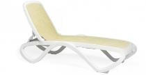 Nardi Omega plastikowy leżak ogrodowy Bianco/Beige