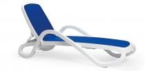 Nardi Alfa lekki leżak plażowy Bianco/Blue