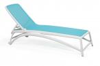 Nardi Atlantico leżak plażowy z kółkami Bianco/Celeste
