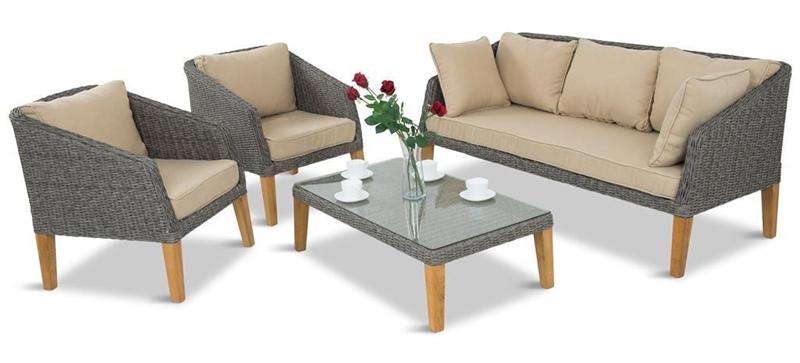 Zestaw z technorattan Gambito Grey