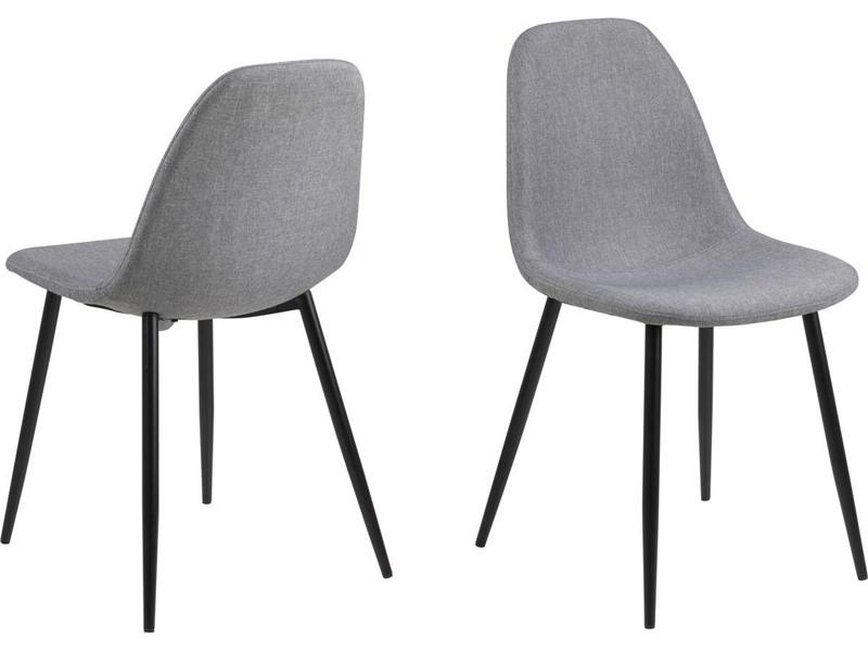 Krzesła Wilma szare tapicerowane
