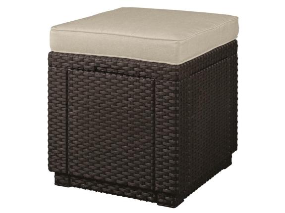 Keter Cube s hnědým polštářem