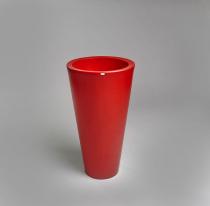 Czerwona donica tarasowa Della - 75cm - rubinowa czerwień