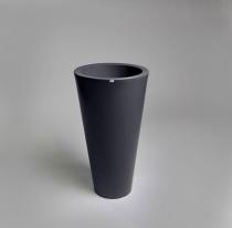 Ciemna donica ogrodowa Della - 75cm - stylowy antracyt