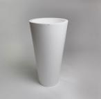 Wysoka donica biała Della - 90cm - krystaliczna biel