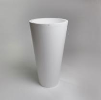 Wysoka donica biała Della - 90cm - krystaliczna biel