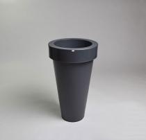 Czarna donica tarasowa Pons - 75cm - stylowy antracyt