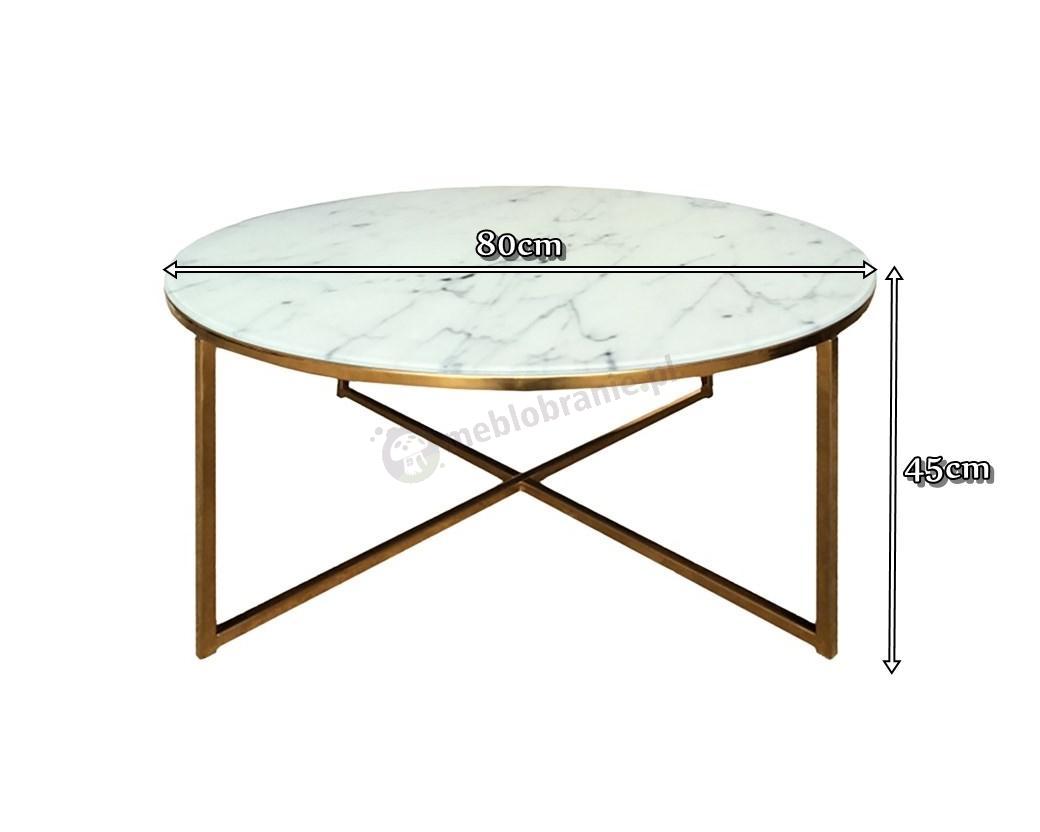 Actona Alisma stolik kawowy marmurowy blat - wymiary