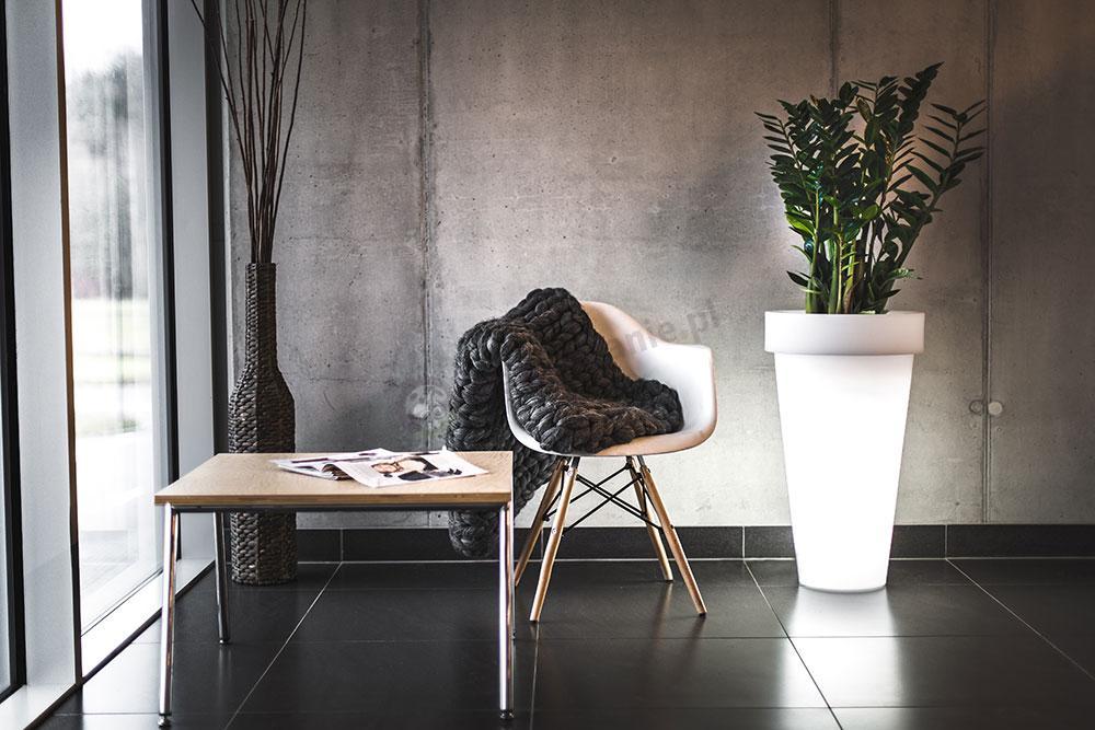 Donica Pons biała podświetlana