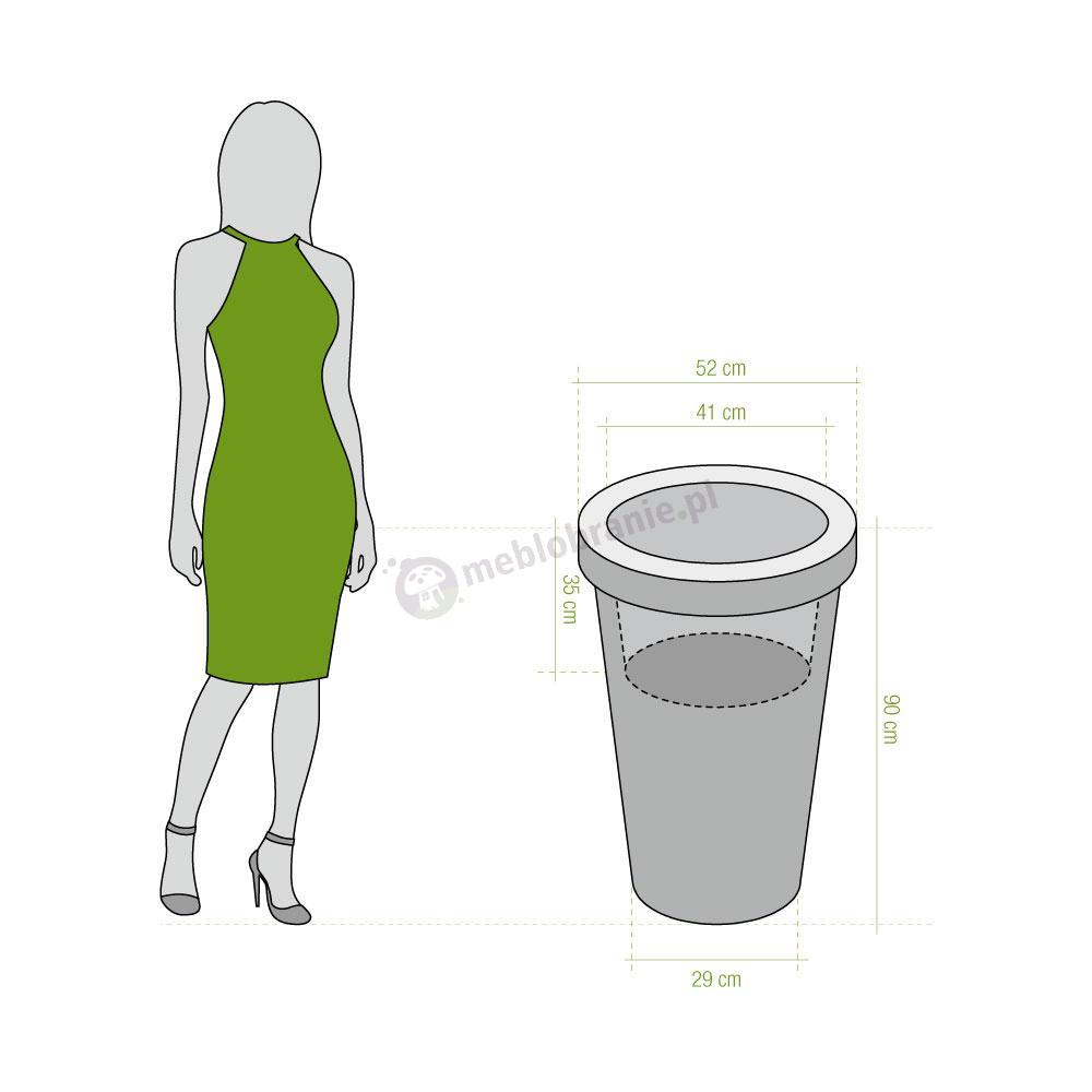 Wymiary donicy Pons 90cm