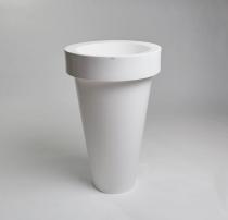 Mrozoodporna donica Pons - 90cm - krystaliczna biel