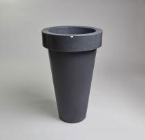 Plastikowa donica Pons - 90cm - ciemny marmurek