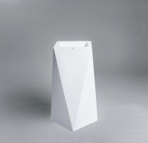 Biała donica nowoczesna Nevis - 75cm - krystaliczna biel