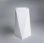 Duża donica do salonu Nevis - 90cm - krystaliczna biel