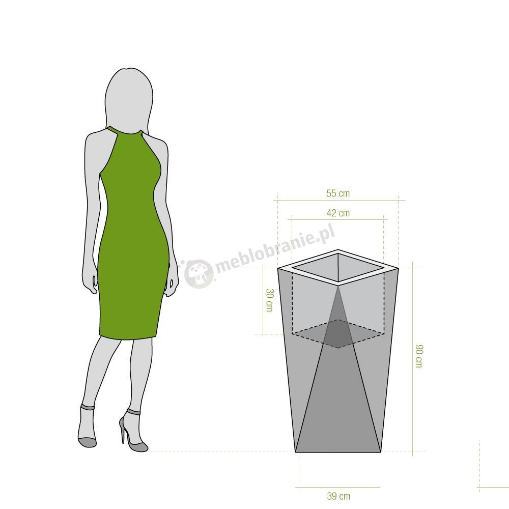 Wymiary donicy Nevis