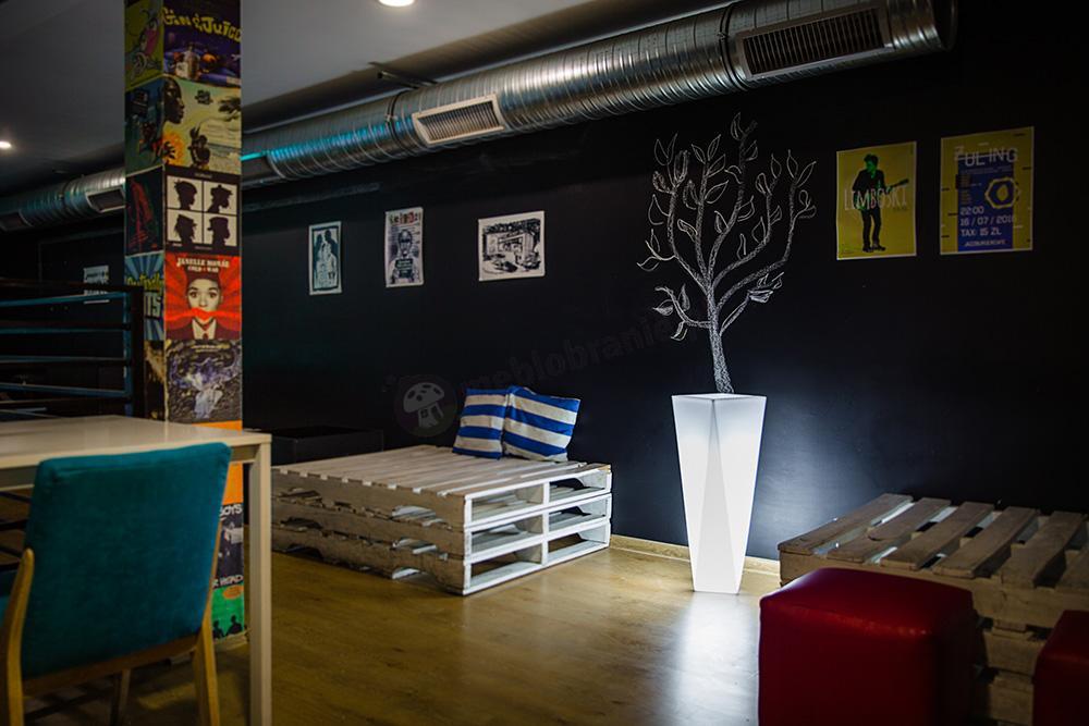 Donica Rossa podświetlana biała