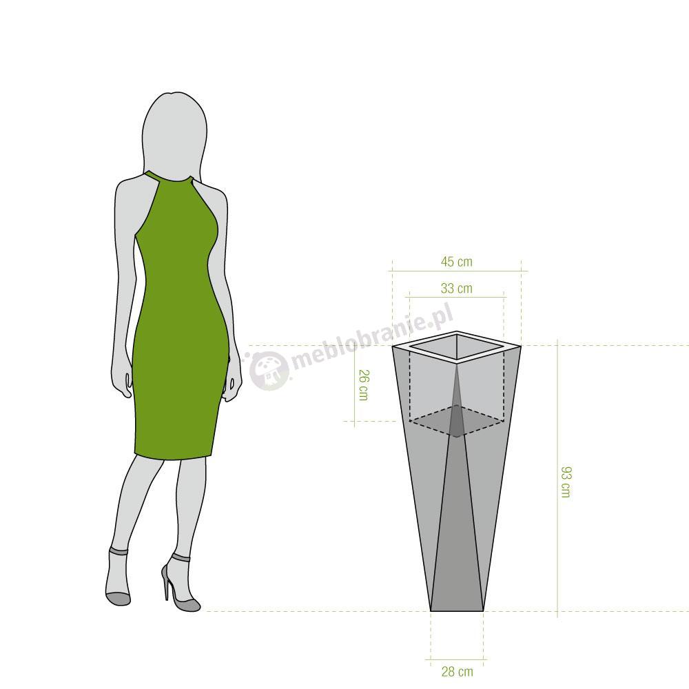 Wymiary donicy Rossa