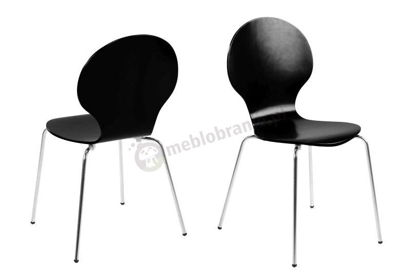 Actona Marcus krzesło z metalowymi nogami czarne