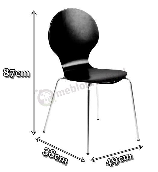 Actona Marcus krzesło z metalowymi nogami - wymiary