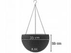 Keter Hanging Sphere Planter doniczka okrągła wisząca brąz