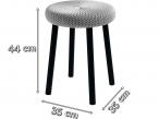 Taboret kuchenny z tworzywa Keter Cozy Stool piaskowy - wymiary