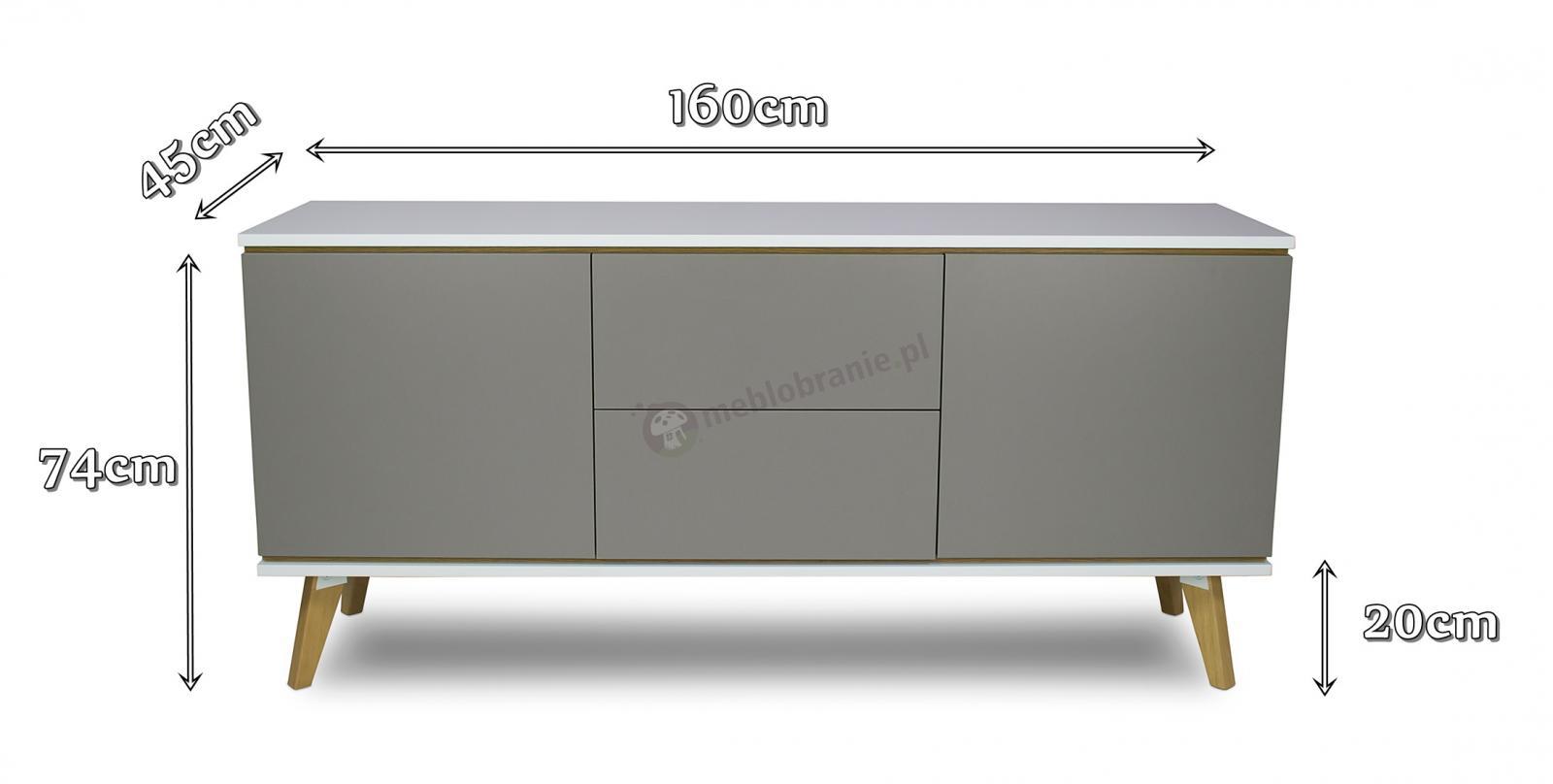 Komoda Skandica Jorgen 2+2 wymiary