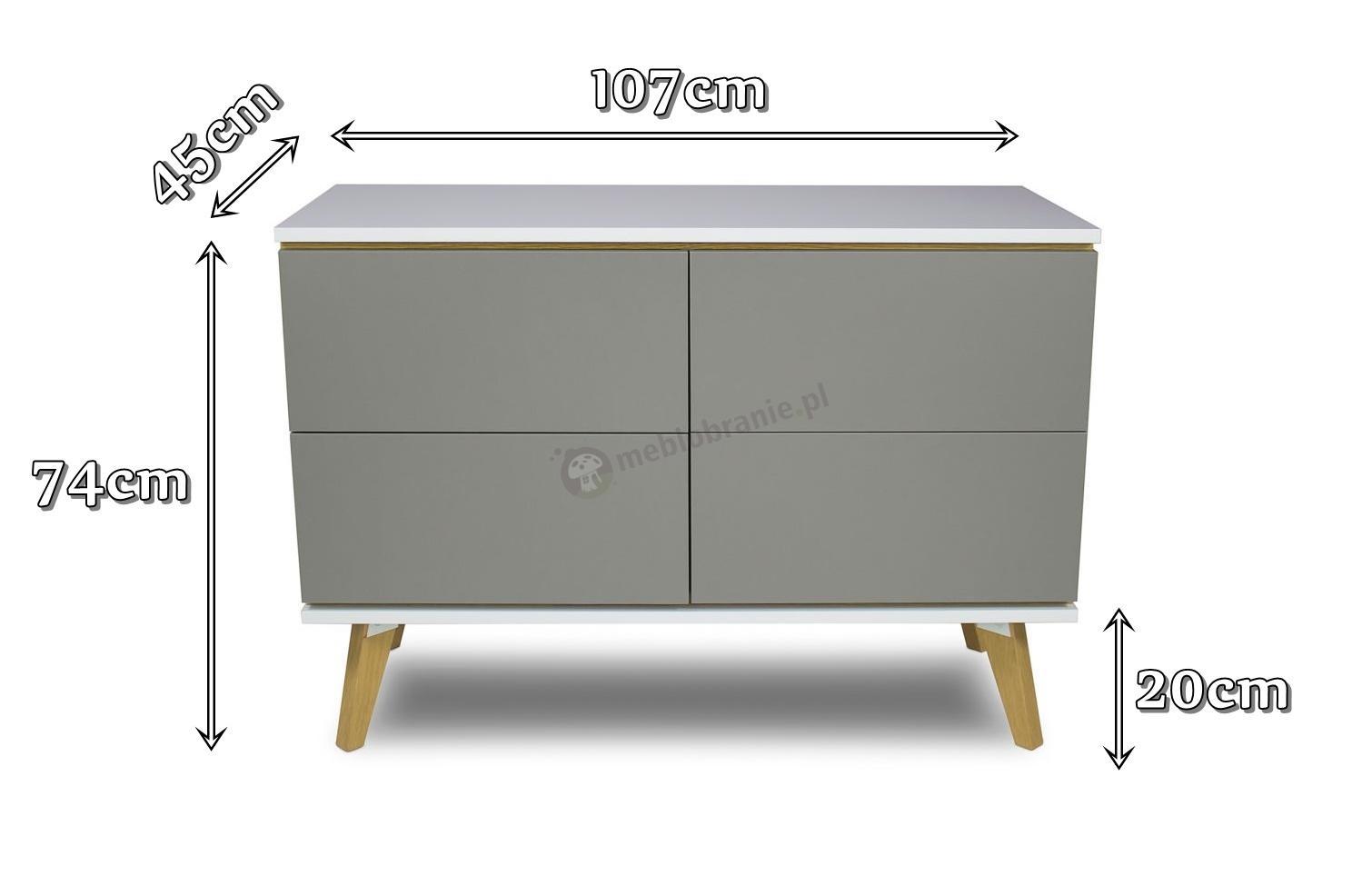 Komoda Skandica Jorgen 4 wymiary