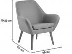 Actona Astro fotel nowoczesny design - wymiary