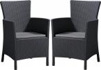 2x Fotel Rattan Style Iowa Grafitowy