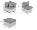 Meble z technorattanu do ogrodu NILAMITO IX PLUS Grey & Grey