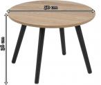 Actona Stafford S nowoczesny stolik kawowy 50 cm-wymiary