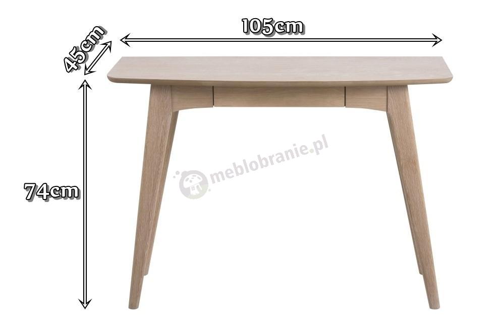 Actona Woodstock drewniane biurko z szufladą - wymiary