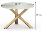 Minimalistyczny stolik kawowy biały Triple-68