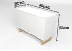 Verysim Deskom 2 minimalistyczna biała szafka