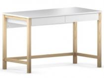 Minimalistyczne biurko z szufladami białe Des-5-2 100 cm