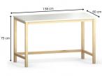 Biurko minimalistyczne białe skandynawskie Des-3 138 cm