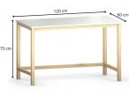 Biurko skandynawski design białe Des-3 120 cm