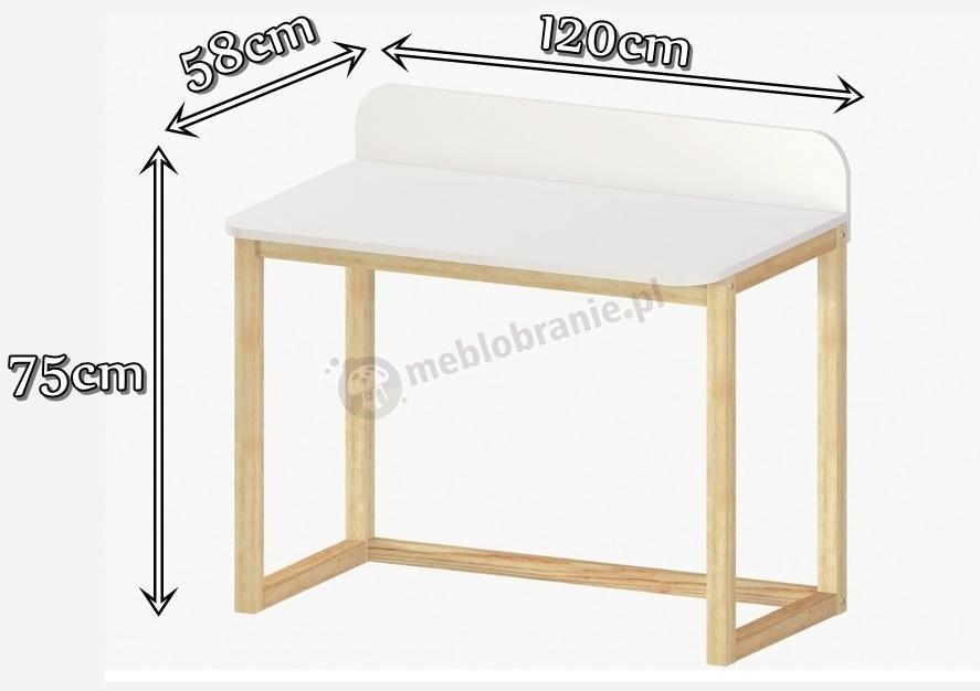 Biurko białe skandynawskie - wymiary