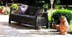 Sofa Corfu Love Seat Max brąz aranżacja