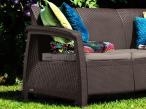 Sofa Corfu Love Seat Max brąz siedzisko